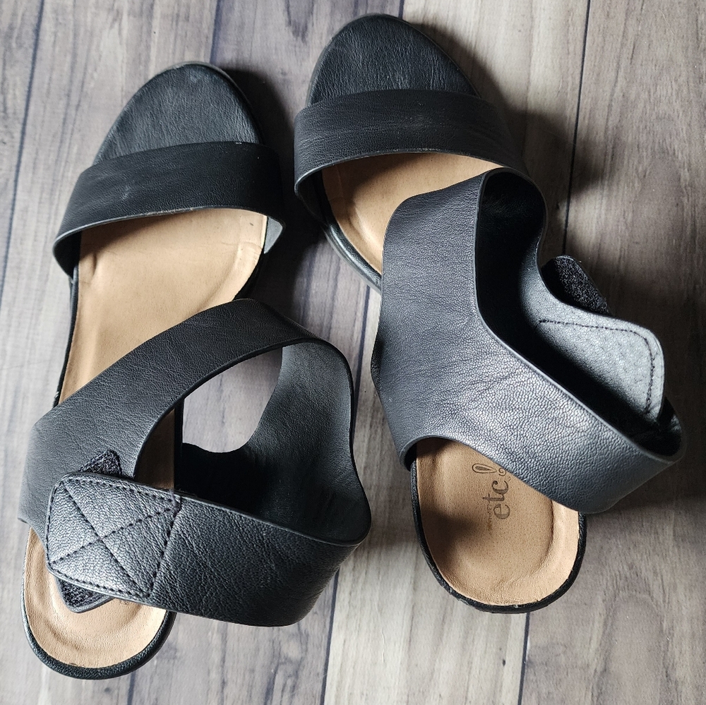 etc! brand black heels size 7/8